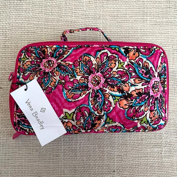 Vera Bradley, New with Tags, Blush and Brush Makeup Case Bag in Sunburst Floral - Picture 1 of 9